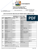 July - August 2022 Regular Exam TT