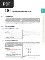 Posicion Relativa de Dos Rectas