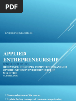 1 Applied Entrepreneurship Introduction