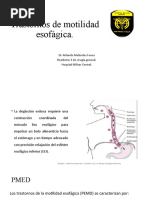 Trastornos de Motilidad Esofágica