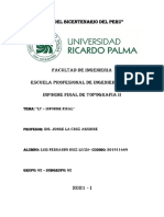 Informe Topografico Final - Levantamiento Topografico Topografia Ii Luis Livisi