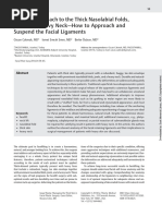 Surgical Approach To The Thick Nasolabial Folds, Jowls and Heavy Neck - How To Approach and Suspend The Facial Ligaments