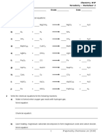 Quantities and Equation - Worksheet 2 (Writing Equations)