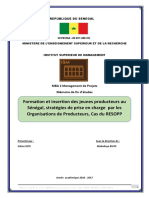 Etude Sur La Formation Agricole Des Jeunes Memoire