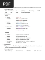 Past Tenses: 1. Simple Past Kegunaan Keterangan Waktu