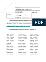 Prueba 1º ESO de La 3 Evaluación