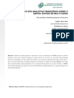 Percepção Dos Analistas Financeiros Sobre O Ebitda: Estudo de Multi Casos