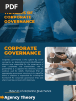 Theories of Corporate Governance: Presented by ZARIKA HUSSAIN (A049)