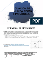 Problemas de Ecuación de La Línea Recta y Parábola