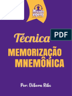 Técnica Memorização Mnemônica