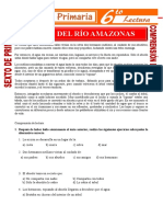 El Origen Del Rio Amazonas para Sexto Grado de Primaria