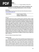 EDUTEC RATNADEWI The Analysis of Students and Teachers Readiness On Distance Learning Mathematics in New Normal