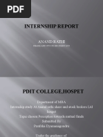 Internship Report: Anand Rathi