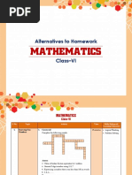 Alternative To Homework Class 6 Maths