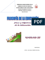 5 UNIDAD IV GUIA FILOS DE LA EDUC Fines y Objetivos de La Educación