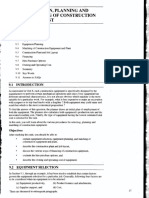 Unit 9 Selection, Planning and Matching of Construction Equipment