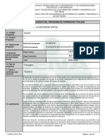 Infome Programa de Formación Titulada Técnico en Control de La Seguridad Digital