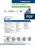 R-HPTII-A4 Stainless Steel Throughbolt: Mechanical Anchors