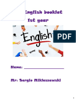 My English Booklet - 1st Year