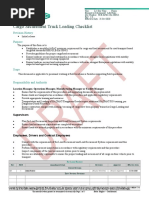 Cargo Securement Truck Loading Checklist