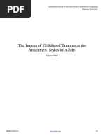 The Impact of Childhood Trauma On The Attachment Styles of Adults