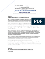 Codificación de La Ley de Gestion Ambiental