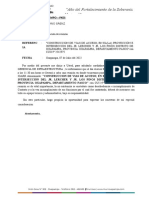 "Año Del Fortalecimiento de La Soberanía Nacional": Carta #088 - 2022 - SGI - MPO - PKES