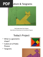 Cubism & Tangrams: 3rd Grade April Art Project