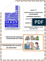 Estandares de Calidad en Geriatría