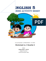 English: Learning Activity Sheet