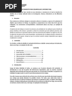 Procedimiento para Desarrollar El Informe Final