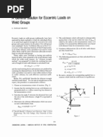 A General Solution For Eccentric Loads On Weld Groups