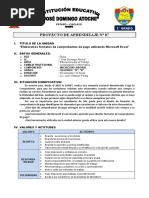 2° Grado - Modulo 7 - Excel - Comprobantes de Pago