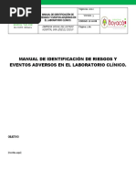 Manual de Identificación de Riesgos y Eventos Adversos en El Laboratorio Clínico