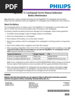 Pagewriter TC Cardiograph Service Manual Addendum Battery Maintenance