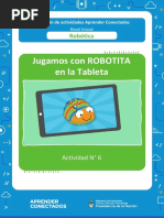 Actividad 6 Jugando Con ROBOTITA en La Tableta