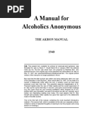 A Manual For Alcoholics Anonymous