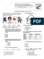 EVALUACIÓN FINAL DE MATEMÁTICAS GRADO Cuarto