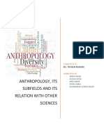 Anthropology, Its Subfields and Its Relation With Other Sciences