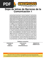 Sopa de Letras de Barreras de La Comunicación 1