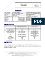 1) Glass Lined Steel Panels: Data Sheet Tank Wall