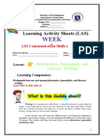 Week 2: Learning Activity Sheets (LAS)