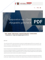 Corporation Tax - Groups and Chargeable Gains For ATX-UK - ACCA Global