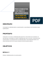 Procedimentos Contábeis e Orçamentários Aplicados Ao Setor Público