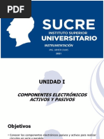 1 Unidad I Componentes Electrónicos Pasivos, Activos