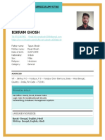 Bikram Ghosh: Curriculum Vitae