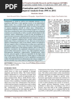 Urbanization and Crime in India A Temporal Analysis From 1991 To 2011