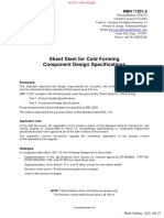 Sheet Steel For Cold Forming Component Design Specifications