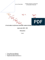 En VIII Matematica 2021 Test 01