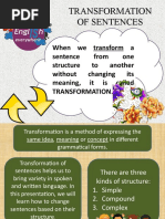 Transformation of Sentences